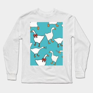 Silly Goose Pattern Long Sleeve T-Shirt